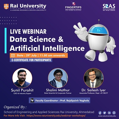 Webinar on “Data Science and Artificial Intelligence on 29 July 2020