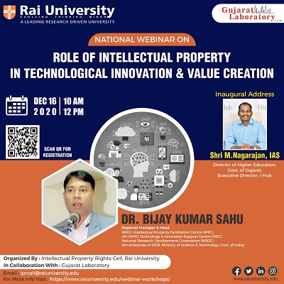 National Webinar on Role of Intellectual Property In Technological Innovation & Value Creationon 16 Dec 2020