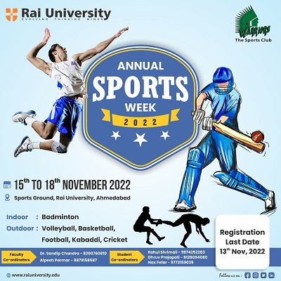 Annual Sports Week 2022 on 15<sup>th</sup> - 18<sup>th</sup> November 2022