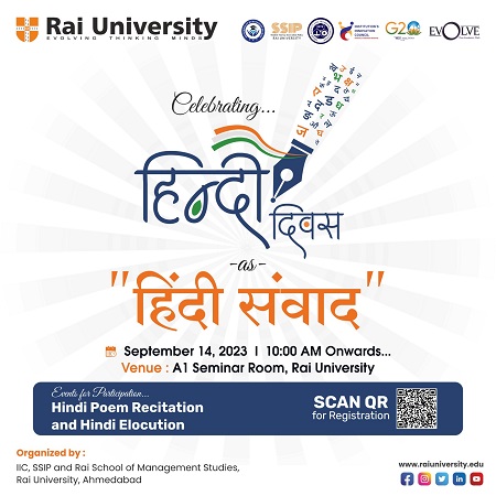 Celebrating हिन्दी दिवस  as हिन्दी  संवाद on 14<sup>th</sup>September 2023