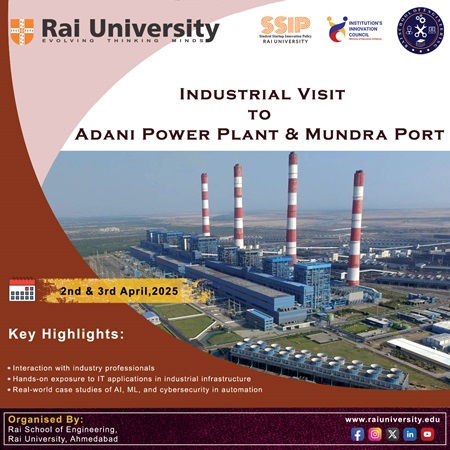 INDUSTRIAL VISIT TO ADANI POWER PLANT & MUNDRA PORT on 2 - 3<sup>rd</sup> April, 2025