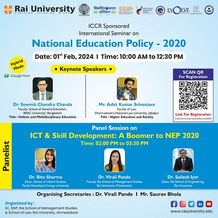 International Seminar on National Education Policy - 2020 on 1<sup>st</sup> Feb, 2024